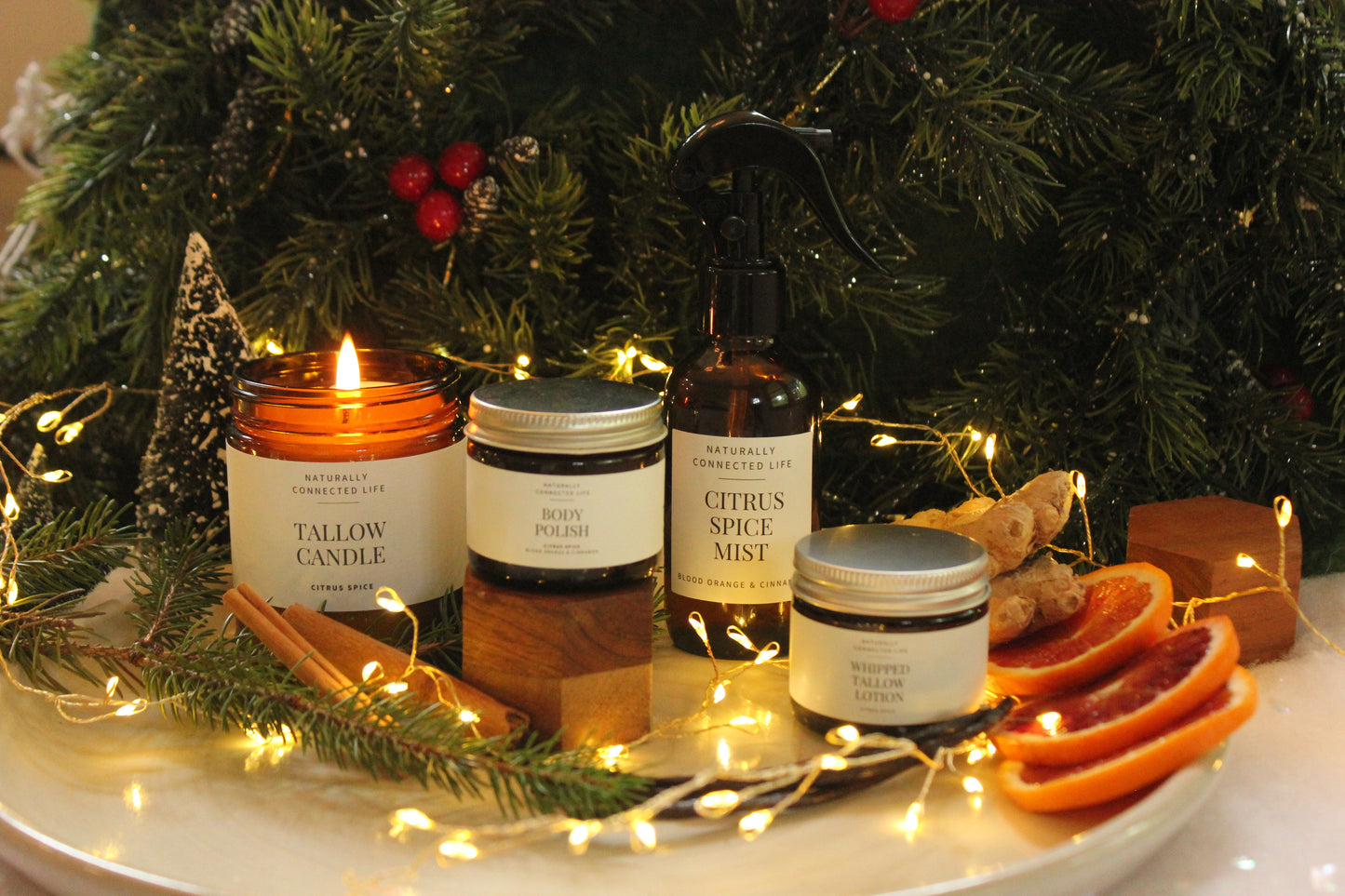 Tallow Beeswax Candle- Citrus Spice