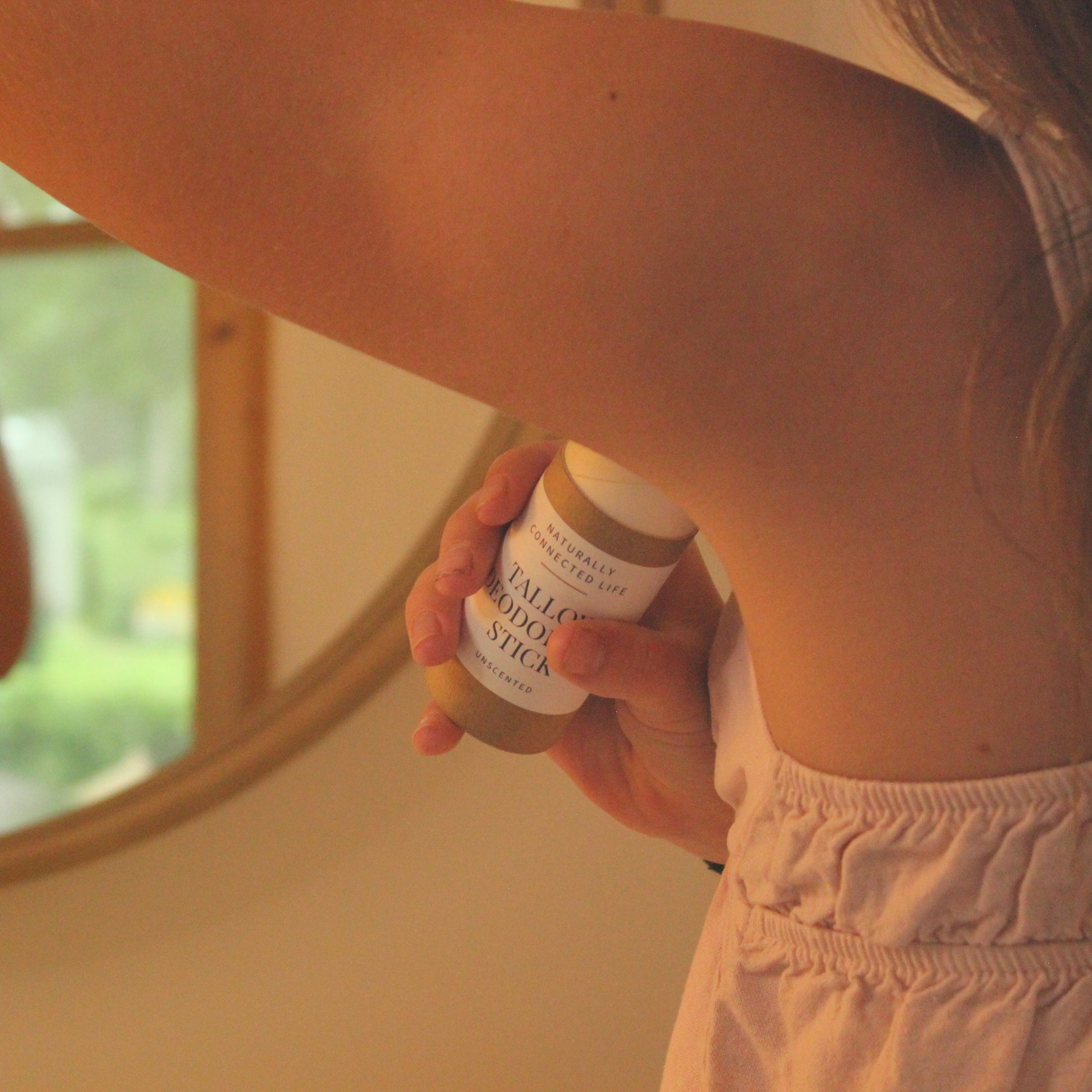 Natural deodorant stick, tallow deodorant stick, deodorant that doesn't cause a rash, soothing natural deodorant, probiotic deodorant