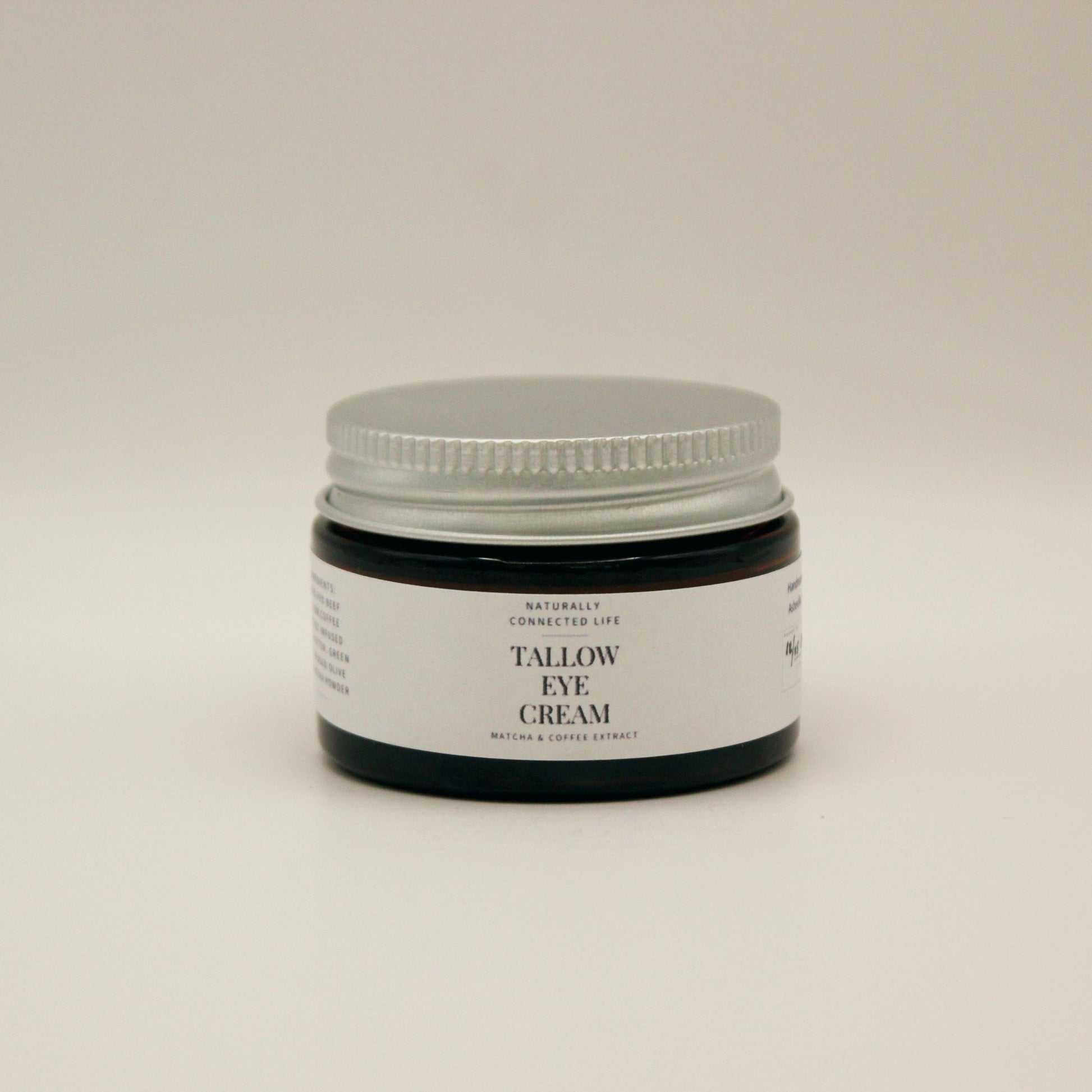 small jar of tallow eye cream with grass-fed beef tallow