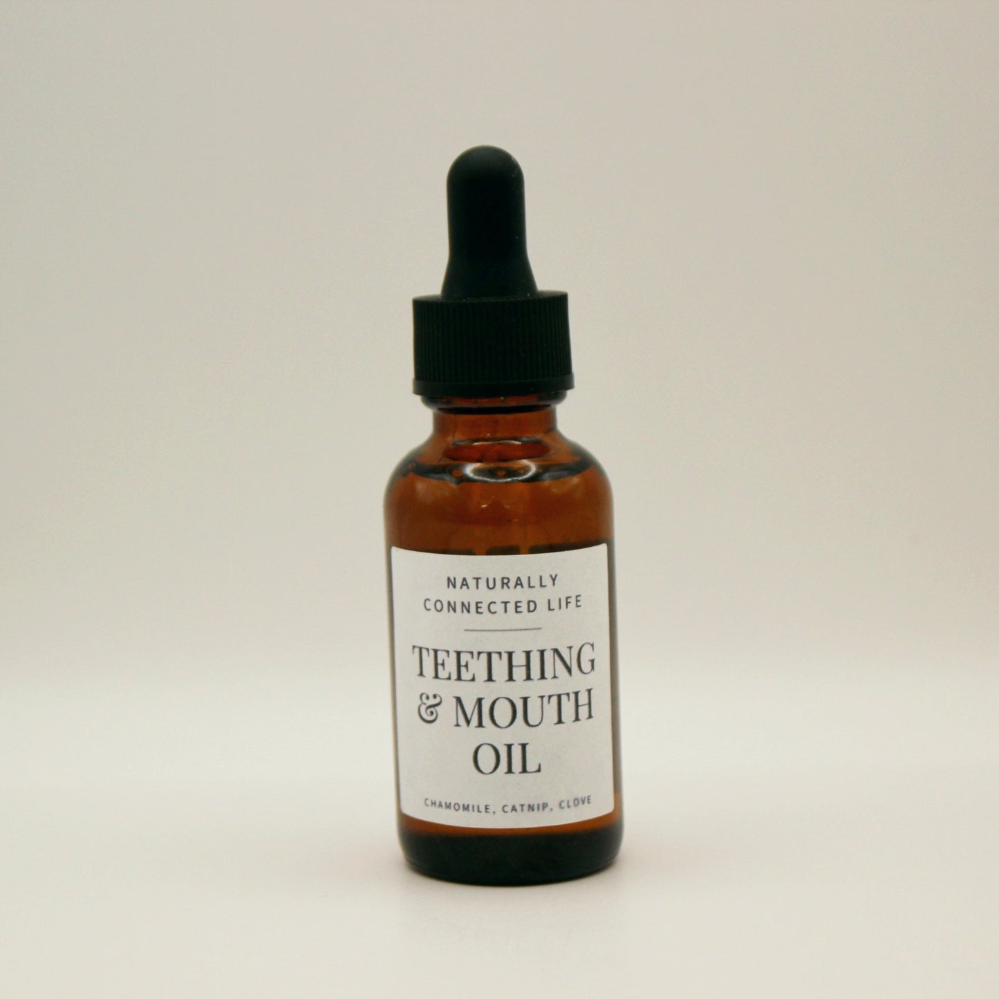 baby teething oil, natural teething oil for babies, herbal teething oil from naturally connected life